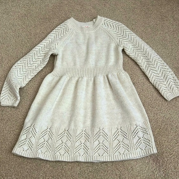 Cat & Jack Girls Knit Dress Sparkle Sweater Dress Long‎ Sleeve Casual Dress - Picture 1 of 6